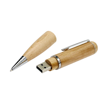 Customized Wooden Writing Pen USB Drive