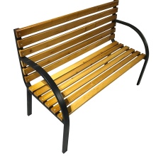 Wooden 3-Seater Long Patio Bench for Outdoor Public Park Plaza Seats