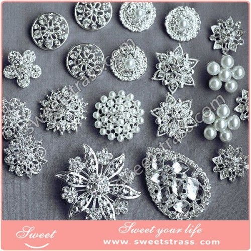 Pearl embellishments for wedding invitations and buttons free custom made!!
