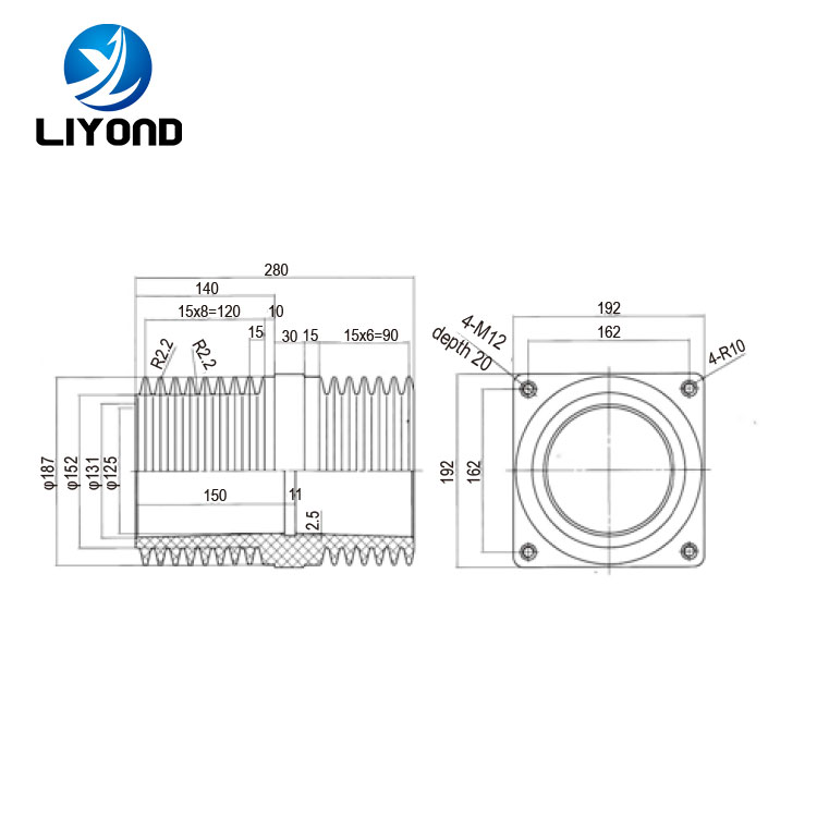 High Voltage Epoxy Resin insulating bushing for switchgear