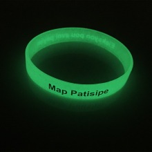Custom Glow In The Dark Silicone Wristbands