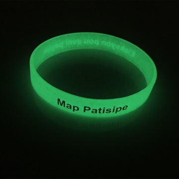 Custom Glow In The Dark Silicone Wristbands