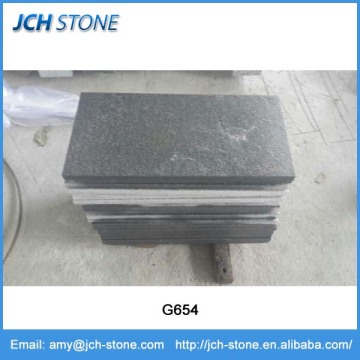 Dark grey flamed granite tiles 60x30x2cm