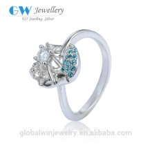 925 Sterling Silver Mermaid Rings With Blue Stone New Model Rings RIPY077-7