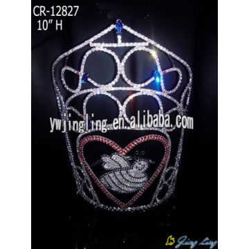 Abeja y corazón jingling corona concurso coronas de diamantes de imitación