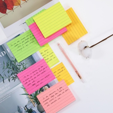Transparent Sticky Notes Lined 3x3 Inch Super Sticky Note Pad - 5 Colored Self-Stick Notes for School, Office, Home