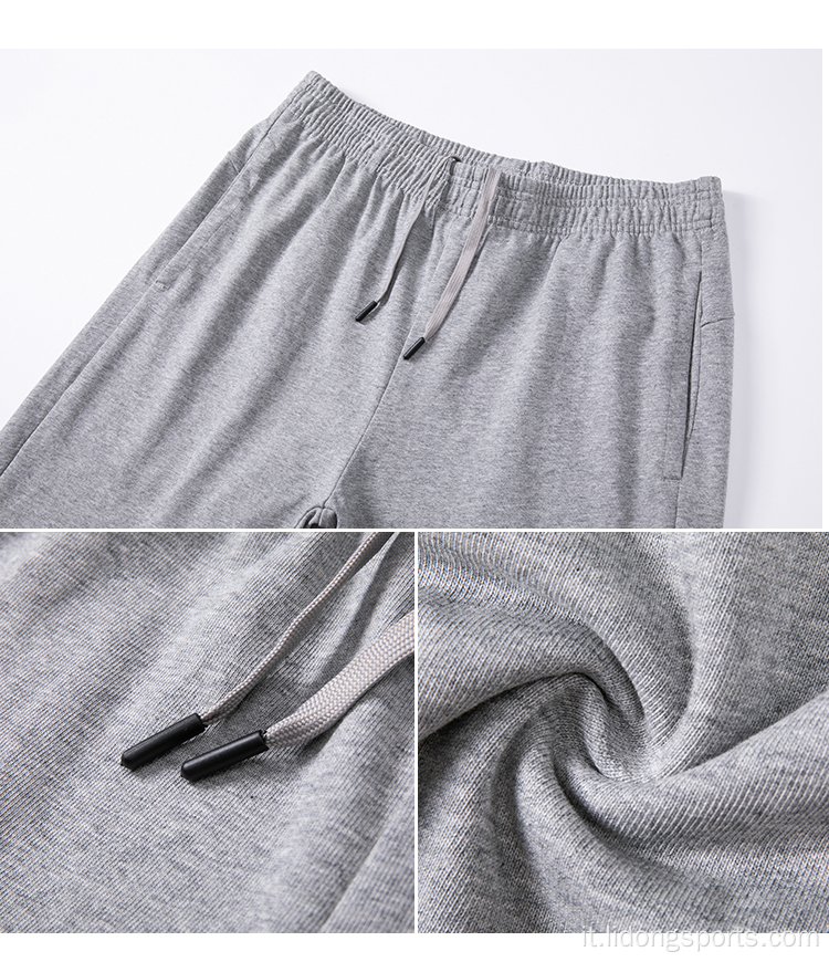 Pantaloncini di fitness casual cotone semplice in cotone cortometri