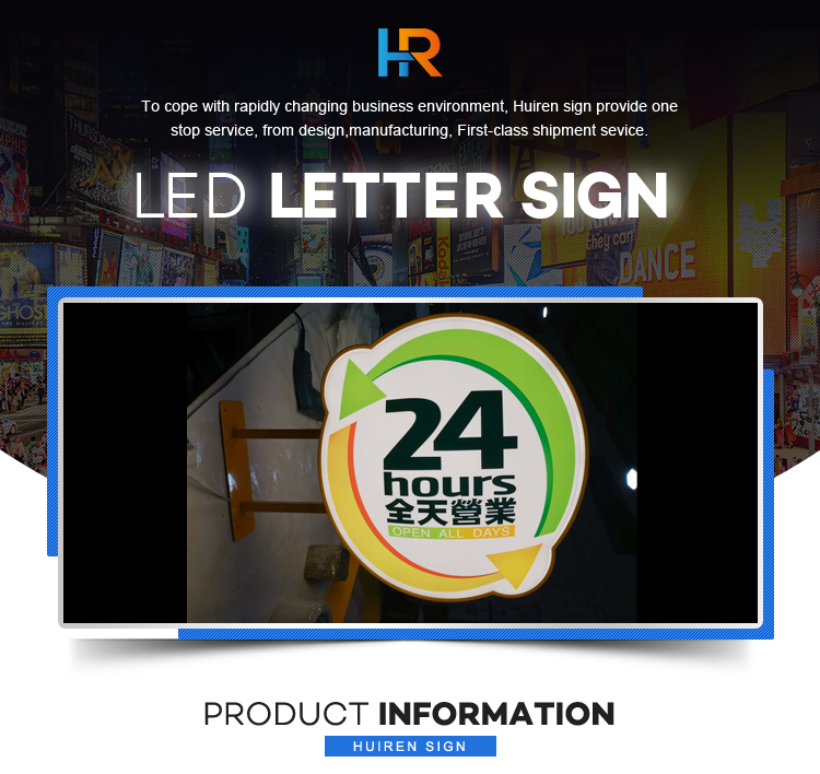 Round Outdoor Acrylic Light Box Open Sign 3D LED Advertising Wall Displays Light Boxes
