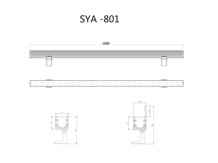 Anti-glare curtain wall washer light