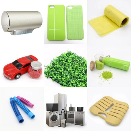 Biodegradable ABS /PS /PC/Pet/PP/HDPE /LDPE/PVC Green Resin Color Masterbatches for Injection Molding Products