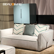 Cowhide and Leather Modern Sofa