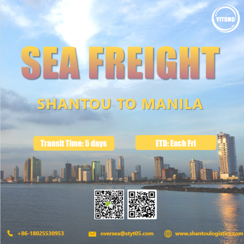 Frete marítimo do oceano de Shantou a Manila