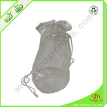 For Cosmetic Gift Packing Supplied By China Factory String Closure Clear PVC String Bag