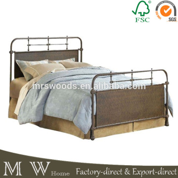 vintage industrial metal bed, old vintage iron bed, rustic metal bed