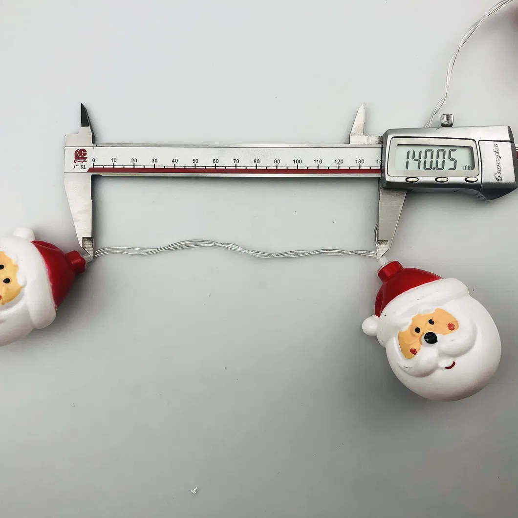 Colorful Festive LED String Lights Featuring Santa Claus & Snowman