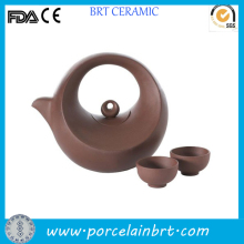 Vintage Moon Pottery Chinese Tea Cup Pot