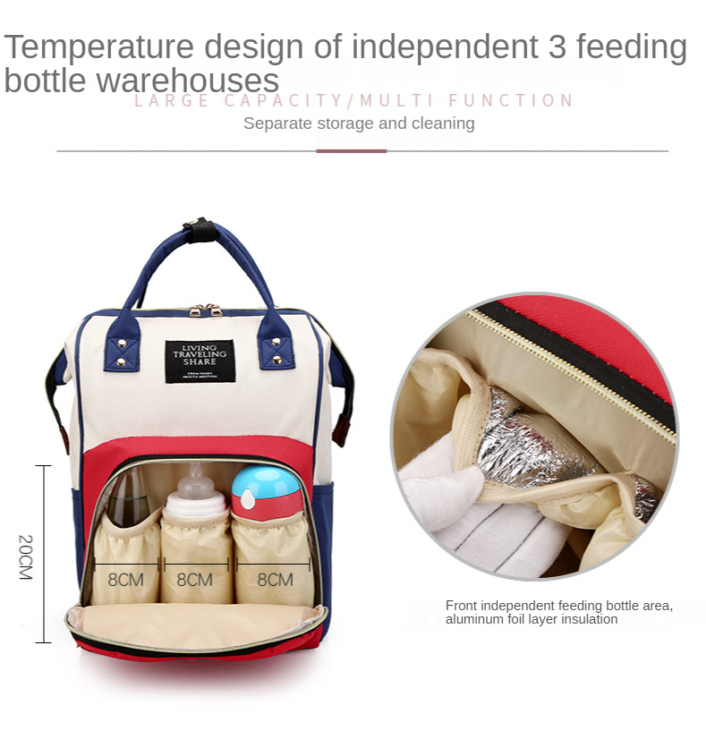 New Multi Function portable mummy bag Rucksack Insular Baby Travel Nappy Changing mother mumm Diaper Bag Backpack