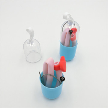 silicone straw cup cover