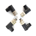 Industrial M8 3 4pin Connector de ângulo reto do sexo masculino/fêmea