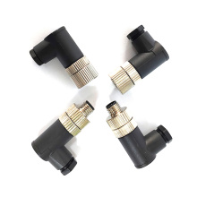 Industrial M8 3 4pin right angle connector male/female