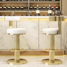 Luxury Gold Stainless Steel Bar Stools for Kitchen Counter