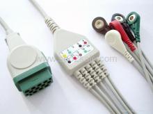 GE-Marquette One-piece 5-Lead ECG Cable with leadwires