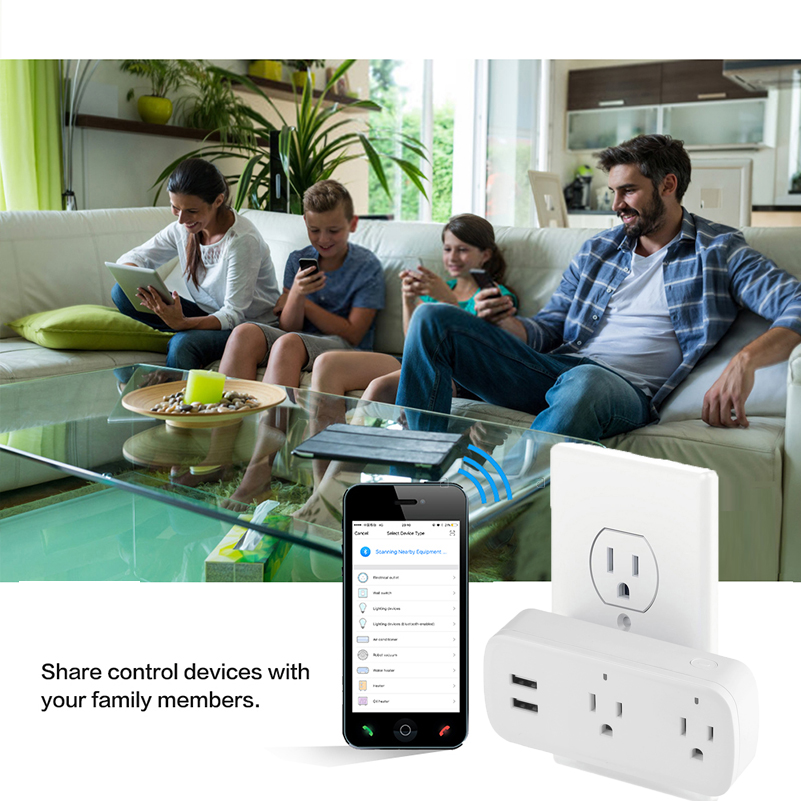 240V Alexa Mini Wifi Wall Socket US Smart Plug Amazon Alexa Smart Plug