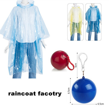 factory sale Disposable Pe Rain Gear In Ball