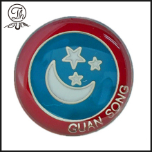 Luxury clutch Moon and star logo pin badge