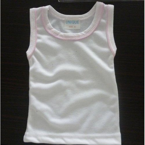 Gilet bambino fabrica bianco 100% cotone