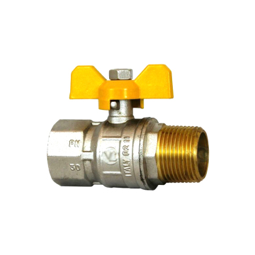 Plated nickel FM thread brass gas ball valves