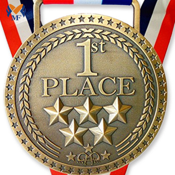 Medalla de estrella de metal múltiple 1er lugar Medalla de oro