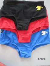 high quality Chlorine resistant Pbt/Polyester men's swimming trunks , briefs