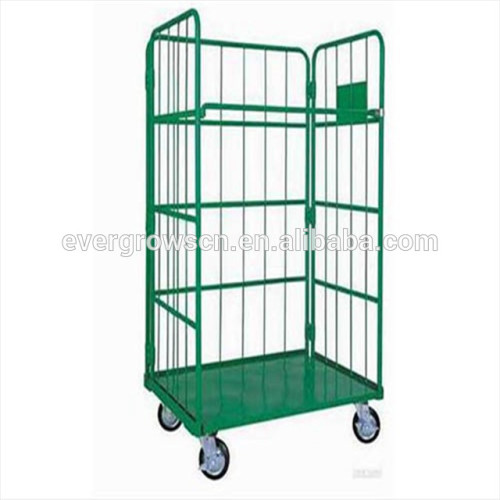 Galvanized stackable warehouse logistic steel roll cage