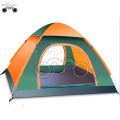 double door green camping tent for 3-4 person