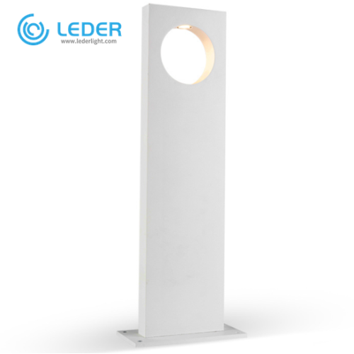 LEDER 7W White Aluminum Bollard Light Fixture