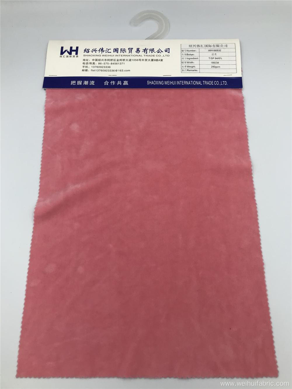 High Quality Knitted T/SP Light Red Velvet Fabrics