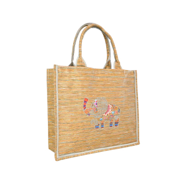 Elegant Waterproof Tote Bag Featuring Elephant Pattern