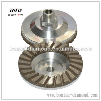 4 inch aluminium berbasis Cup Wheels untuk grinda granit