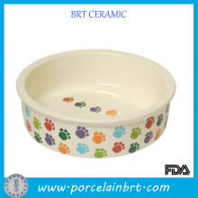 Paw prints Ceramic Dog Bowls