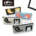 Custom cute cartoon cat PU pencil case