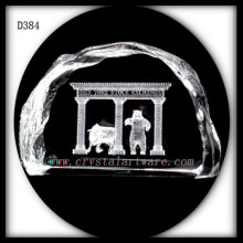 3d laser engraved image inside crystal iceberg