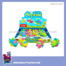 Wind up small plastic toy airplane
