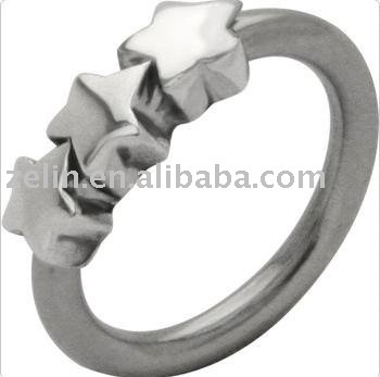 Stars designer closure BCR piercing jewelry