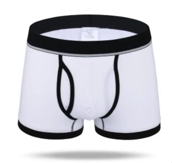 Wholesale Fashion Contrast Color Cotton Men Front Opening Waist Stretch Cotton Boxer