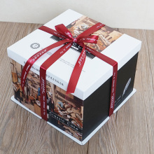 Square paper box for cake