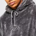 Sweat à capuche gris masculin en gros