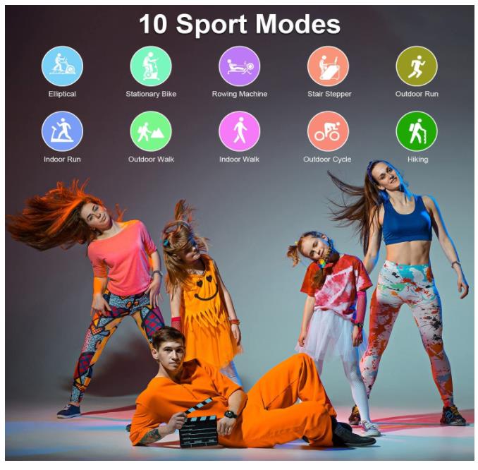 Smart Watch Heart Rate Activity Tracker Meter HRV Blood Pressure Monitor Waterproof Fitness Tracker Watch with Sleep Monitor