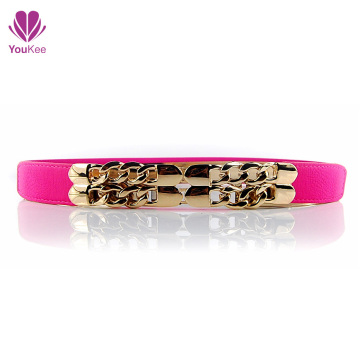 Hot cheaper waist belt for dress gold metal stretch belt elastic cummerbund belt