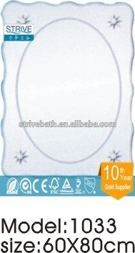 Backlit wall mounted mirror